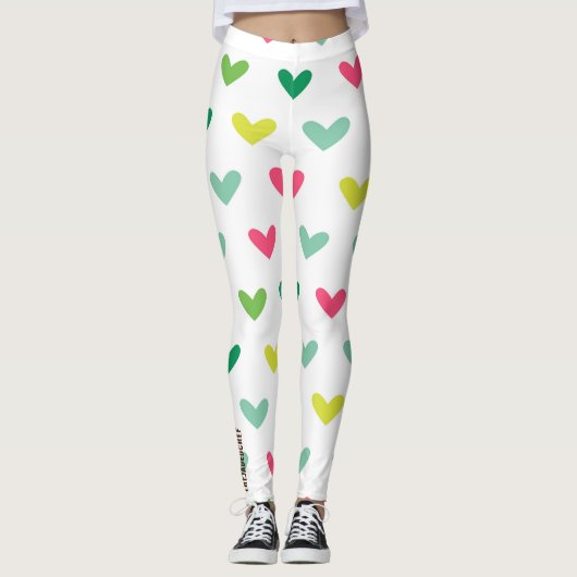 Multi-Colored Heart Pop Leggings (Devant)