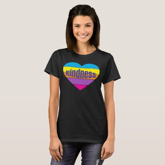 Multi-Colour Heart Kindness T-shirt (Voorkant volledig)