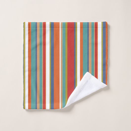 Multi-Colour Stripe Patroon Bad Handdoek (Wasdoekje)