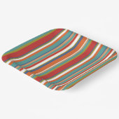 Multi-Colour Stripe Patroon Papieren Bordje (Gebogen)