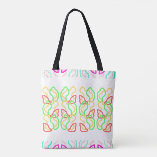 Multi Coloured Funky Tote Bag (Dos)