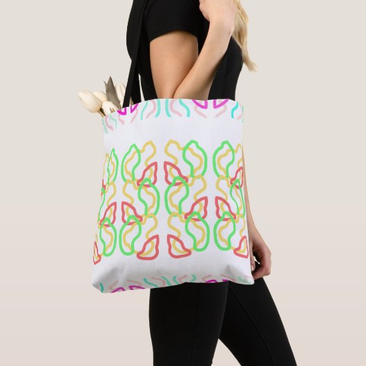 Multi Coloured Funky Tote Bag (De près)