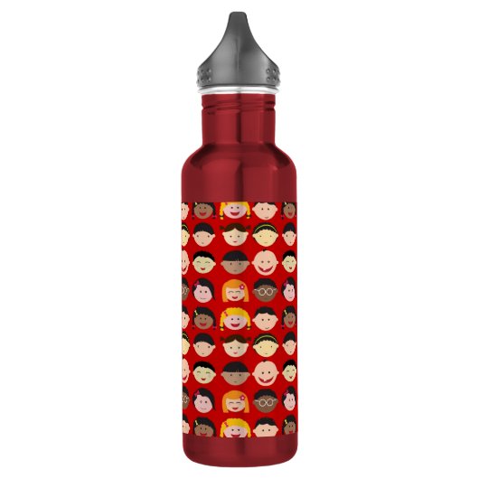 Multi-culturele kinderen waterfles  (Links)