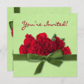 MULTI-DOELEINDE ROSES INVITATIE KAART (Voorkant / Achterkant)