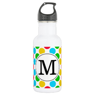 Multi Dot Custom Monogrammed Golf Drank Waterfles