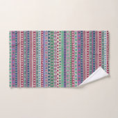 Multi Dots and Stripes Dark Pastel Bad Handdoek (Handdoek)