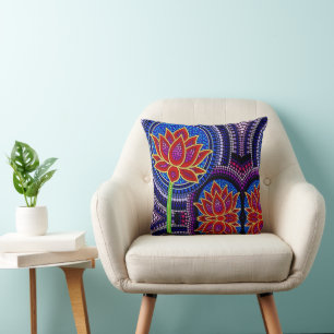 Multi Dotted Flowers Kussen