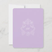 Multi Event Victorian Purple Romantic RSVP Card (Dos)