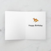 Multi fancy goudvis Happy Birthday Card Kaart (Binnen)