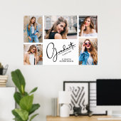 Multi-foto afstudeercadeau poster (Thuiskantoor)