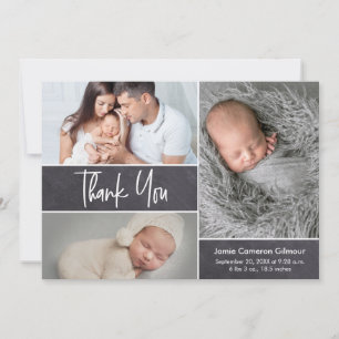 Multi foto baby geboorte aankondiging baby shower