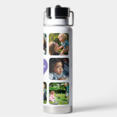 Multi foto collage beste oma ooit gepersonaliseerd waterfles (Achterkant)