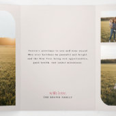 Multi Foto Collage Driehoekige Brief Uitnodiging (Binnenkant midden)