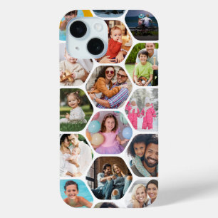 Multi Foto Collage Eenvoudig Modern Hexagoon Patro