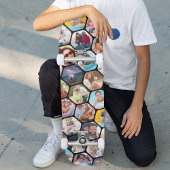 Multi Foto Collage Eenvoudig Modern Hexagoon Patro Skateboard