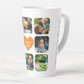 Multi foto collage gepersonaliseerde liefde je moe latte mok (Rechterhoek)