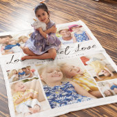 Multi Foto Collage Liefde Zoete Liefde Familie Fleece Deken