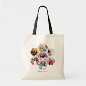 Multi Foto Collage Moderne Persoonlijke Naam Tote Bag (Voorkant)