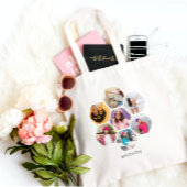 Multi Foto Collage Moderne Persoonlijke Naam Tote Bag