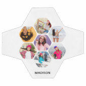 Multi Foto Collage Moderne Persoonlijke Naam Voetbal (Enkel)