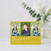Multi Foto Geel 2024 Afstuderen Aankondiging (Staand voorkant)