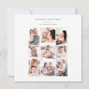 multi-foto moderne kerstkaart voor familie