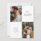 Multi Foto Romantic Scripted Save the Date Kaart (Achterkant)