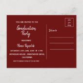 Multi Foto Rood 2024 Afstuderen aankondiging (Achterkant)