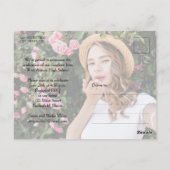 Multi Foto Roze Graduation Party Uitnodiging (Achterkant)