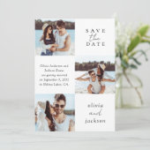 Multi Foto Script Bruiloft Save The Date (Staand voorkant)