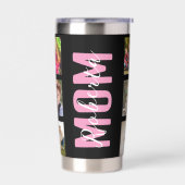 Multi-foto vierkantjes op maat geïsoleerde drinkbeker (Links)