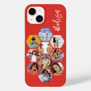 Multi-fotocollage Eenvoudig Modern Persoonlijk Case-Mate iPhone 14 Hoesje