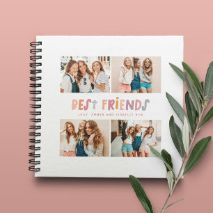 Multi foto's kleurrijke leuke typografie beste vri notitieboek