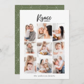 multi-fotoserie moderne vakantiekaart feestdagenkaart (Voorkant / Achterkant)