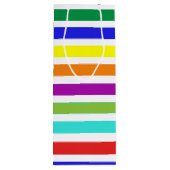 Multi gekleurde gestreepte wijnzak wijn cadeautas (Achterkant)