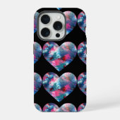 Multi gekleurde hartverf op hout iPhone hoesje (Achterkant)