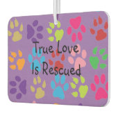 Multi-gekleurde Pawprint hart luchtverfrisser (Links)