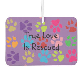 Multi-gekleurde Pawprint hart luchtverfrisser