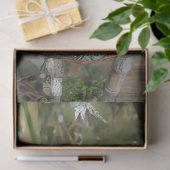 Multi gekleurde sinaasappel groene robot decoupage tissuepapier (Geschenk)