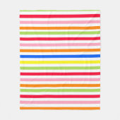 Multi gekleurde Snoepjes strepen Fleece Deken (Voorkant)