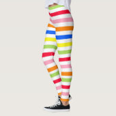 Multi gekleurde Snoepjes strepen Leggings (Links)