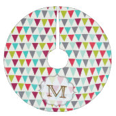 Multi gekleurde vlag Monogram Initialen boomrok Kerstboom Rok (Voorkant)