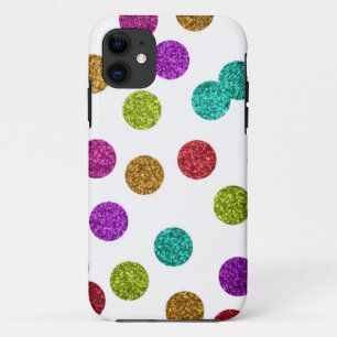 multi-glitter punt iPhone case