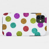 multi-glitter punt iPhone case (Achterkant (horizontaal))
