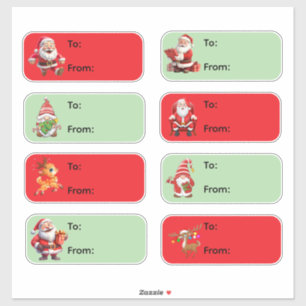 Multi Gnome Santa Sticker