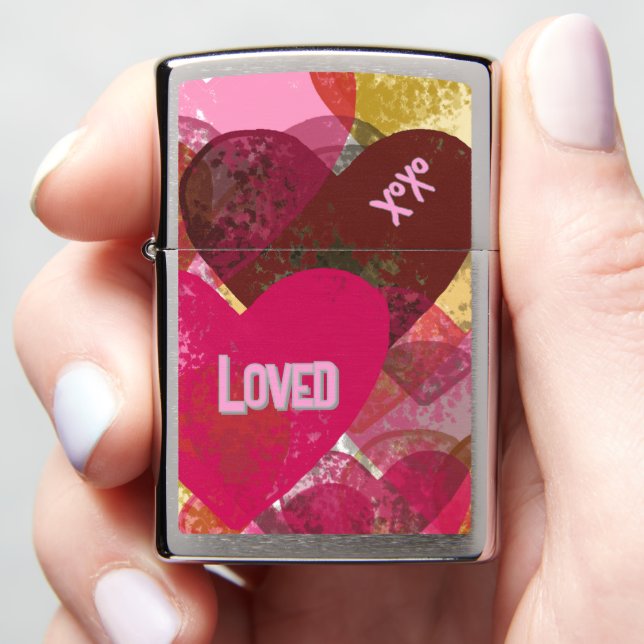 Multi hart Abstract Design XOXO (In Hand)