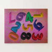 Multi Kleur 3 Deminsional Nummer 0-9 Kinder Puzzel (Horizontaal)