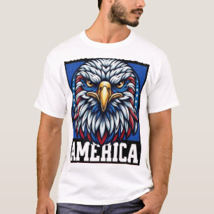 Multi kleur Amerikaans ontwerp Stijl: Mannen Basic T-shirt