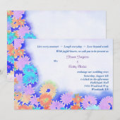 Multi Kleur Boho Regenboog Bloemen Bruiloft  Kaart (Voorkant / Achterkant)