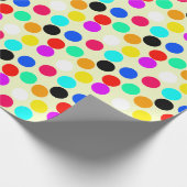 Multi kleur Fiesta Polka stippen Cadeaupapier (Hoek)